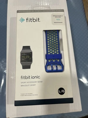 Pulseira Fitbit Ionic Sport Acessório Azul Amarelo G/G Grande Nova Na Caixa - Imagem 1 de 4
