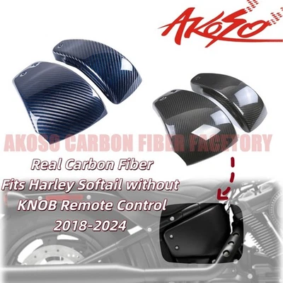 Carbon Fiber For Harley Low Rider ST Street Bob FXST FXLRS 18+ Side Cover Panels - Imagen 1 de 4