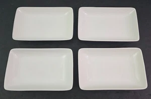 American Airlines Ceramic Rectangular Appetizer Dessert Side Plates - Set of 4 - Picture 1 of 22
