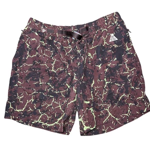 Nike ACG Trail Print AOP Above Knee Shorts Earth Brown Men’s Medium FB8091-227 - Picture 1 of 8