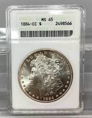 1884 CC Morgan Silver Dollar - ANACS - MS 65 - Image 1 of 4