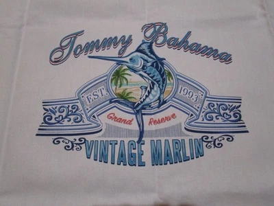 Panel de tela con logotipo de Tommy Bahama de colección marlín gran reserva para almohada peces cueva Foto 1 de 4