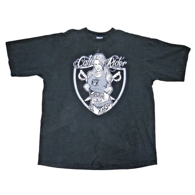Camiseta Pro Cali Rider Raiders Calavera Blanco y Negro - 4XL Alto 100% Algodón Pesado Foto 1 de 4