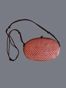 Straw Vintage Purse Bag By Micheal Imports 9" X 6" - Picture 1 of 4