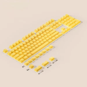 Ball Shape PBT Double Shot Keycaps Gray Blue 117 Keys for Mechanical Keyboards - Picture 1 of 37