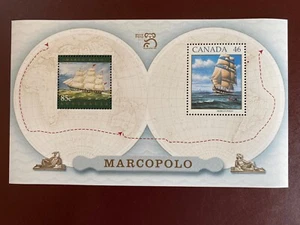 Canada Souvenir Sheet - 1999 46-cent MARCO POLO Joint Issue Souvenir Sheet of 2 - Picture 1 of 1
