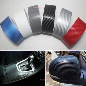 Decorative Strip 4D Texture Carbon Fiber Vinyl Tape Car House Wrap Sticker Film - Picture 1 of 36