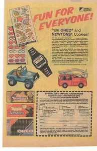 1984 Oreo and Newtons Cookies Matchbox Promo Advertisement - Picture 1 of 1