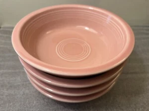 Fiesta Fiestaware HLC USA Pink Soup / Cereal Bowls Set of 4 - Picture 1 of 16