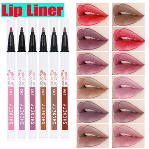 Liquid Lip Liner Matte Silky Lip Stain Marker Natural Makeup Lipliner Cosmetics - Picture 1 of 32