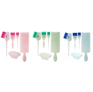 Haarfärben Färben Set mit 5 Werkzeugen mit Glitter Style Board Schüssel & Pinsel - Bild 1 von 15