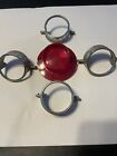 1963 Chevrolet Impala Tail Light Lens With 4 Ring Ornaments Oem Used