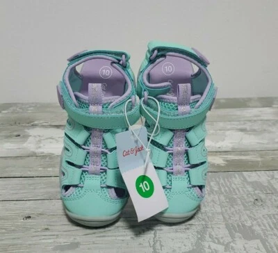 Cat & Jack Afton Hiking Sandals - Turquoise & Purple - Toddler Girl Shoe Size 10 - Image 1 of 4