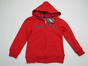 NWT Nautica Red Zip Up Hoodie Hooded Sweatshirt Girls Medium M 5 $47.50 - Picture 1 of 4