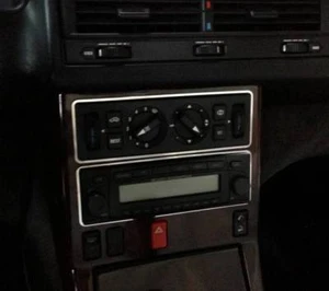 Telaio Cromato D per Interruttore Ventilatore + Radio/Mercedes SL R129- Acciaio Inox Lucidato - Foto 1 di 3