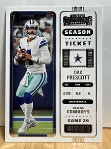 Biglietto stagionale 2022 Panini Contenders #27 Dak Prescott Dallas Cowboys - Foto 1 di 2