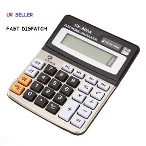 8 Digits Display Desktop Calculator, Dual Power with Sound - Business & Accounts