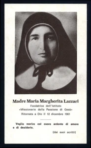 santino - Heilige Karte S.D. MARIA MARGHERITA LAZZARI - Bild 1 von 1