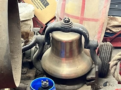 Antique Brass Bell Steam Locomotive Train Engine Works from 1906 - Image 1 of 4