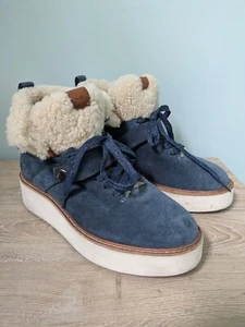 Coach T-REX Womens Hiking Wool Lined High Top Sneaker Blue Size 9B - Picture 1 of 10