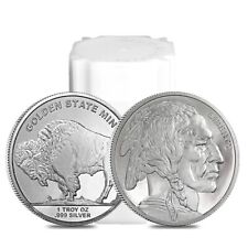 Roll of 20 - 1 oz Golden State Mint Buffalo Silver Round .999 Fine (Tube of 20)