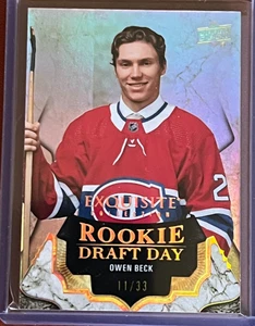 Owen Beck Rookie Draft Day Gold /33 2023-24 Exquisite Collection #RDDOB - Picture 1 of 2