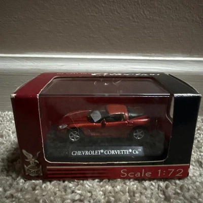 YAT MING - CHEVROLET CORVETTE C6 - RED - 1:72 DIE CAST METAL COLLECTION **RARE** - Image 1 of 4