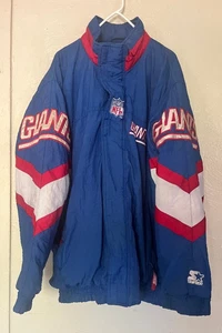 Vintage 90's Pro Line Starter NFL New York Giants winter jacket XL - Picture 1 of 11