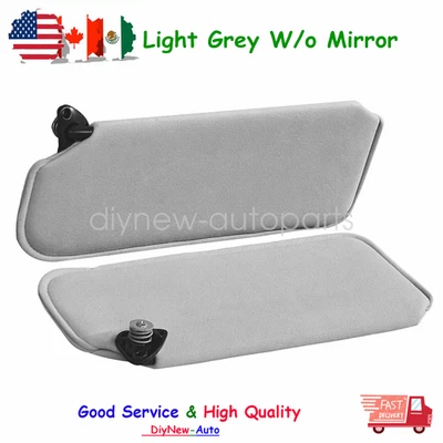 For 1993-2002 FIREBIRD CAMARO LIGHT GREY SUN VISORS W/Brackets W/O MIRROR PAIR Foto 1 de 4