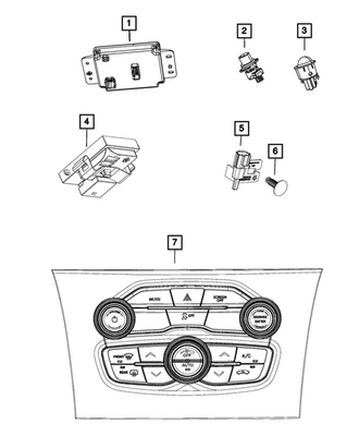 Genuine Mopar Vehicle Feature Controls Center Stack 56054877AD - Image 1 of 4