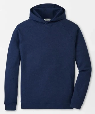 NEW MENS PETER MILLAR L/S CROWN COMFORT KNIT HOODIE PULLOVER JACKET, MEDIUM,NAVY - Image 1 of 4
