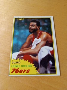 1981/82 Topps #31 LIONEL HOLLINS Philadelphia 76ers Basketball Card, Guard, (VG) - Picture 1 of 2