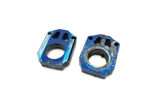 03#2 03-05 Yamaha YZ450F YZ450 YZ 450F Chain Axle Adjuster Tensioner Blocks Rear - Picture 1 of 3