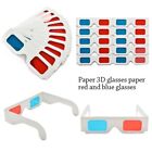 10Pcs Cyan Movie Game Glasses Red Blue Cardboard Paper Glasses 3D Glasses