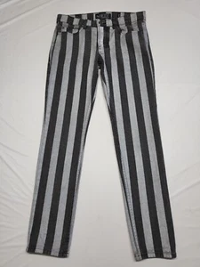 Jeans uomo skinny Rude 30X32 (effettivo 32 X 31) righe bottoni mosca elasticizzato - Foto 1 di 18