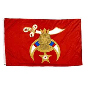Shriner 12"x18" Hand Mini Flagge mit Holzstab - Paket von 3 - Parade - Bild 1 von 1