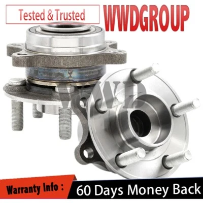 Pair Front Wheel Bearing Hubs For Lincoln MKX MKZ Nautilus & Ford Edge Fusion - Imagem 1 de 4