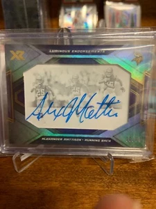 Alexander Mattison 2019 XR Football Luminous Endorsements Vikings Auto /99 - Bild 1 von 2