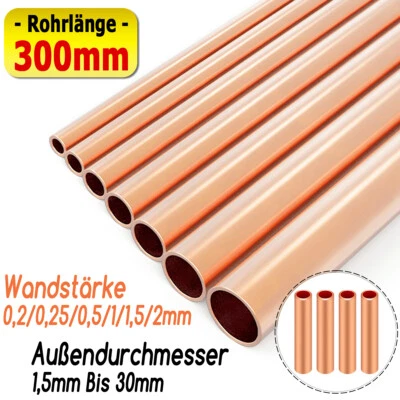 Kupferrohr Stange Kupfer Rohr Durchmesser 1,5mm - 30mm Länge 300mm Kupfer Rohr - Bild 1 von 4