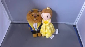 Disney Bella Bestia Princesa Estilizado Mini 6" Frijol Peluche Muñeca Bella y Bestia Par - Imagen 1 de 5