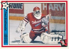 1990-91 7th Inning Sketch OHL #327 FRED BRATHWAITE - Oshawa Adler Mannheim