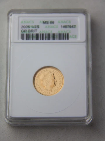 2005 Great Britain 1/2 Sovereign - ANACS MS68 Cover