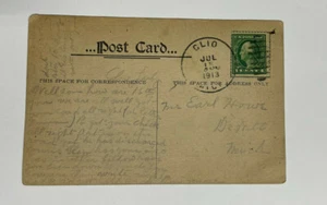 Estampilla vintage de George Washington de 1913 en tarjeta postal cancelada - Imagen 1 de 3