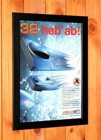 Vintage Amiga CD32 Zool James Pond Rare Promo Vintage Poster / Ad Art Framed