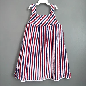 EUC Tommy Bahama Red White Blue 4th of July Patriotic Dress Lined Girl's Size 7 - Picture 1 of 4
