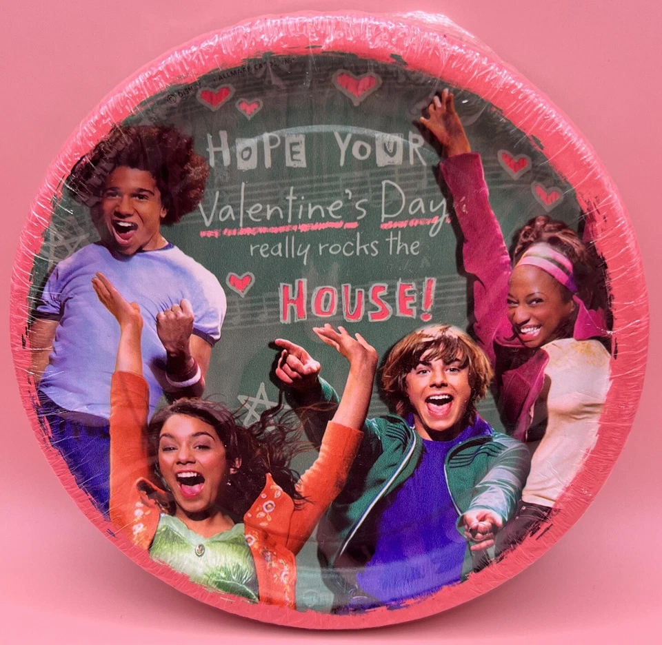 High School Musical Happy Valentine's Day Holiday Party 7" Paper Dessert Plates - Image 1 of 1
