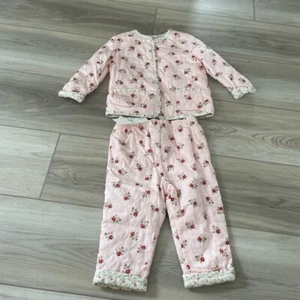 Nuevo con etiquetas Ralph Lauren Niñas Floral Reversible Acolchado Pantalón Conjunto Pijama Talla 9M - Imagen 1 de 9