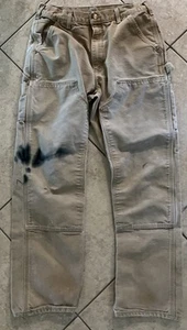 Carhartt Measrd 30/29Canvas Pants B01 BRN Dbl Knee Loose Original Fit - Picture 1 of 12