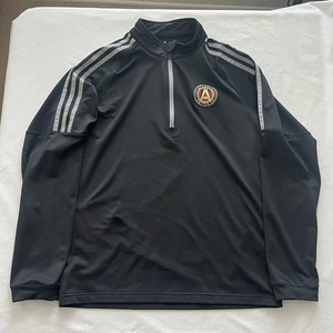 Atlanta United FC Adidas Golf Pullover Quarter Zip Men's Black Performance - Picture 1 of 7