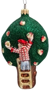 Patricia Breen Apfelbaum Junge Glitzerbaum rot Shirt Sommer Weihnachtsschmuck - Bild 1 von 12